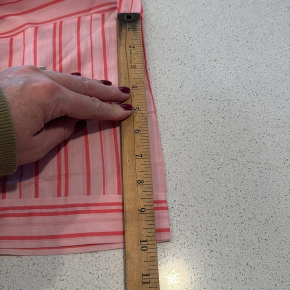 VINTAGE PINK SHORT SLEEVE BUTTON-UP SHIRT - HAMPSHIRE HOUSE BY VAN HEUSEN - - Picture 14 of 14